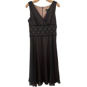 Connected Apparel sheer lace cocktail dress. CL37